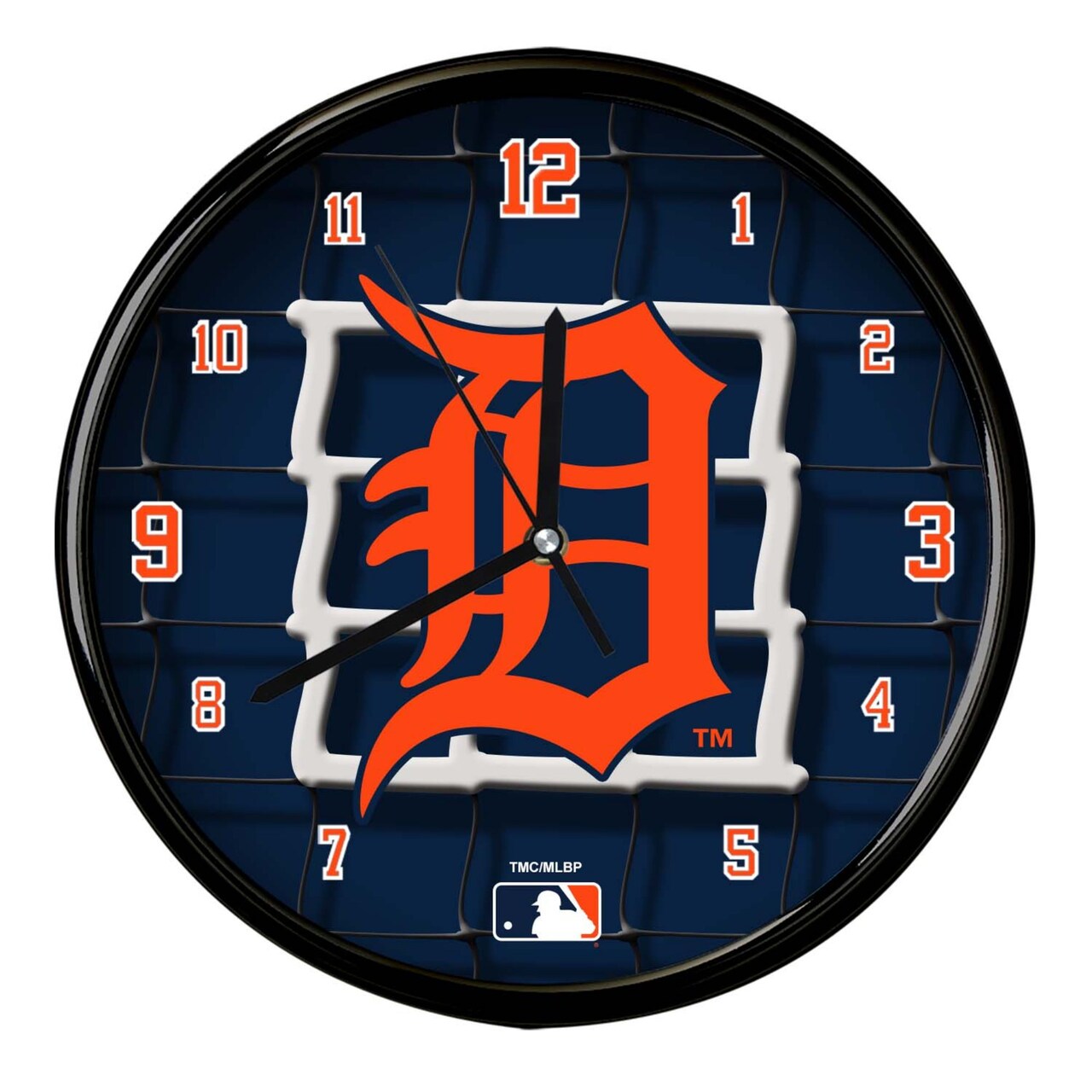 The Memory Company 11.5" Navy Blue and Orange MLB Detroit Tigers Net Wall Clock